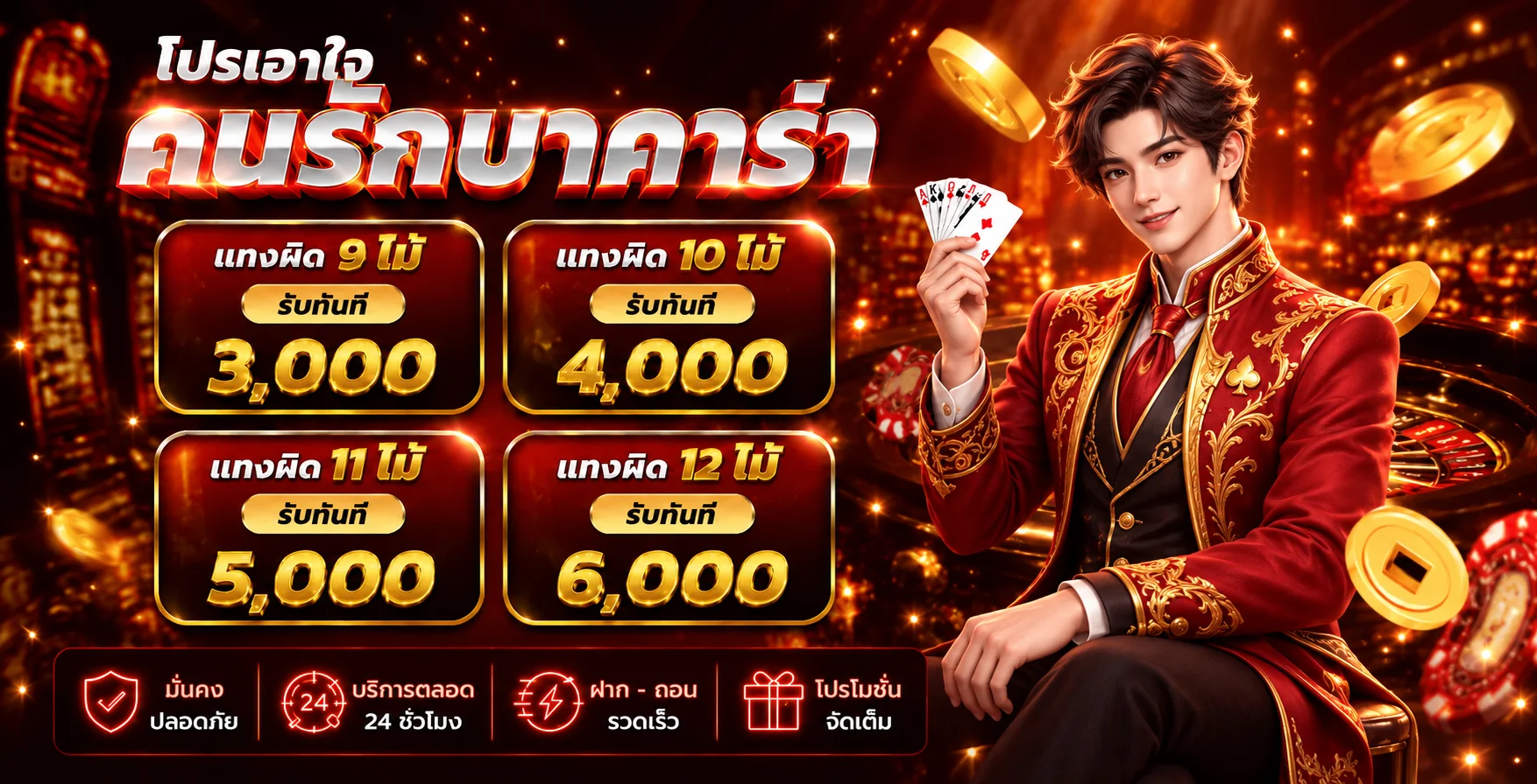 แบนเนอร์โปรโมชั่นคนรักบาคาร่า Mawin789